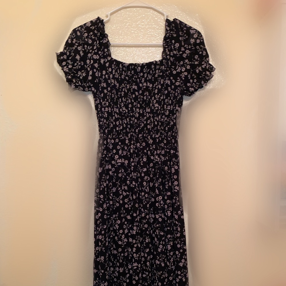 Shin Length, Floral Dress